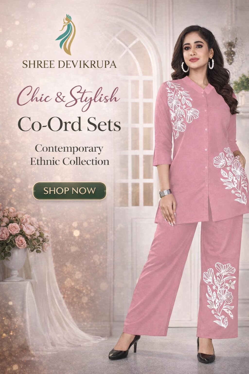 Chic ethnic co-ord set promotion