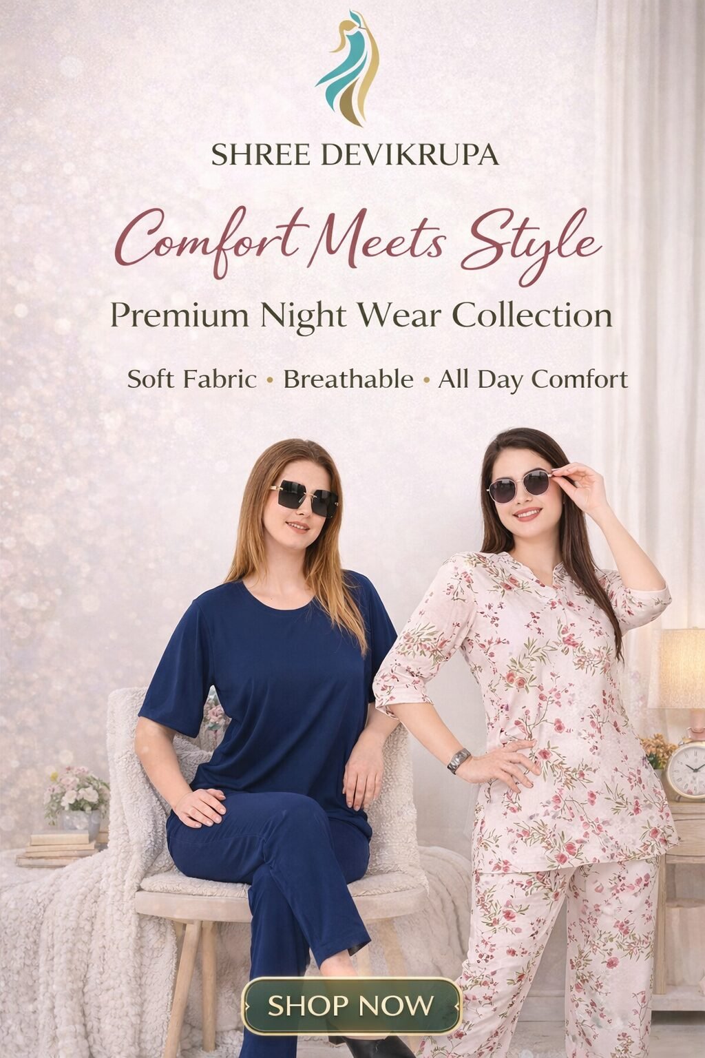 Comfort and style in nightwear