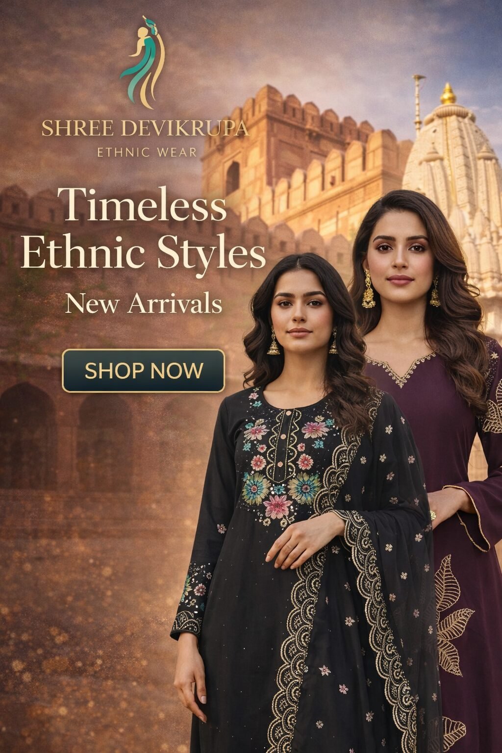 Elegant ethnic wear with timeless charm